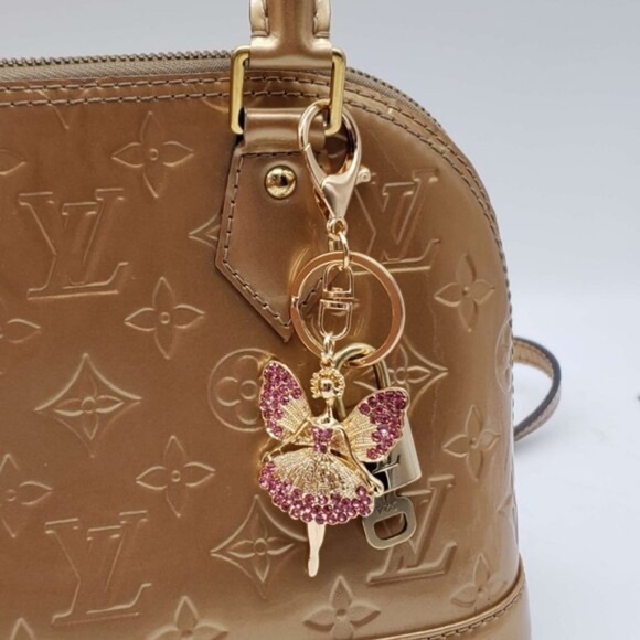 100% Auth Louis Vuitton Lock & Key with unbranded Bagcharm, Keycharm, Keychain - Picture 1 of 6